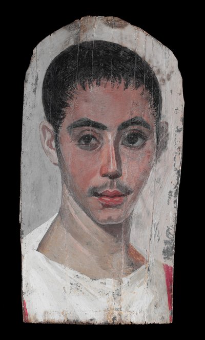 Muotokuva nuorukaisesta, jolla on kirurginen leikkausleikkaus toisessa silmässä, 190-210 jKr. (encaustic-maali kalkkipuulle) tekijältä Roman Period Egyptian