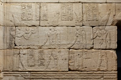 Reliefi Dendurin temppelistä, noin 10 eaa. (aeolian sandstone). tekijältä Roman Period Egyptian