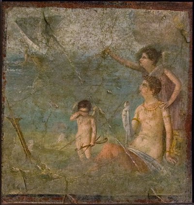 Ariadne ja Theseus, 1. 1. vuosisadalla. ILMOITUS. tekijältä Roman Pompeian wall painting.