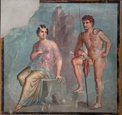 Io ja Argus, 1.H. 1. vuosisadalla. ILMOITUS. tekijältä Roman Pompeian wall painting.
