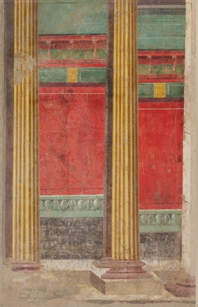 Seinämaalaus Boscorealen huvilasta, noin 50-40 eKr. tekijältä Roman Republican Period