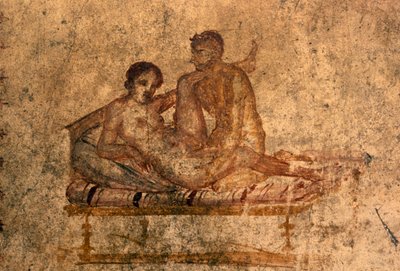 Eroottinen fresko House of Vettiiistä, Pompejista (UNESCOn maailmanperintöluettelo). tekijältä Roman Roman
