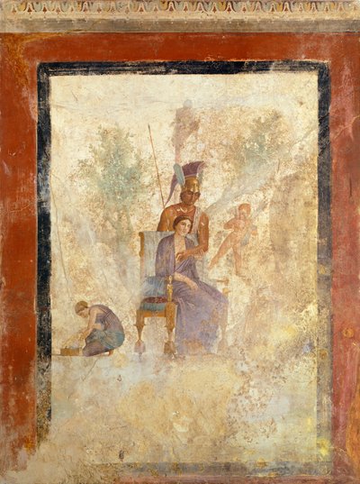 Aresa ja Aphroditea kuvaava fresko, House of Punished Love, Pompei (UNESCOn maailmanperintöluettelo) tekijältä Roman Roman