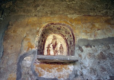 Pompejista peräisin olevaa larariumia kuvaava fresko (UNESCOn maailmanperintöluettelo). tekijältä Roman Roman