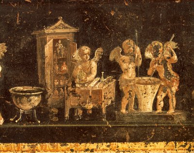 Fresko talosta Vettii, Pompei, Campania, roomalainen sivilisaatio tekijältä Roman Roman