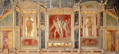 Fresko seinäkoristeella, House of Meleagrosta, Pompejista (UNESCOn maailmanperintöluettelo) tekijältä Roman Roman