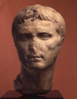 Augustuksen pää, 800-luku jKr (kivi) tekijältä Roman Roman