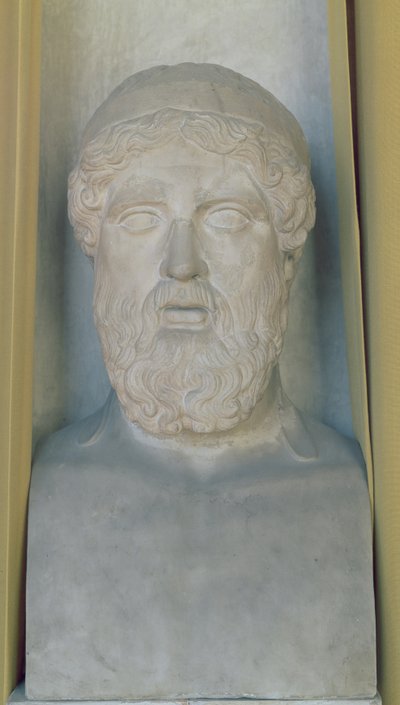 Hermeettinen Anacreonin rintakuva (marmori) tekijältä Roman Roman