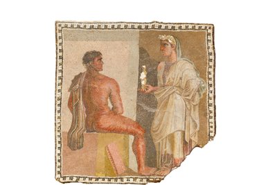 Mosaiikki Orestesilla ja Iphigenialla (mosaiikki) tekijältä Roman Roman