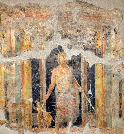 Neljännen Pompeian tyylin maalaus, joka kuvaa Jupiteria tekijältä Roman Roman