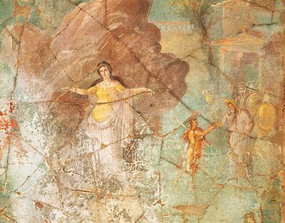 Perseus ja Andromeda, fresko Priest Amandusin talosta Pompejista tekijältä Roman Roman
