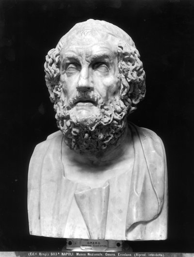 Homeroksen muotokuva, kopio kreikkalaisen hellenistisen alkuperäisen (marmori) mukaan (m/v kuva) tekijältä Roman Roman