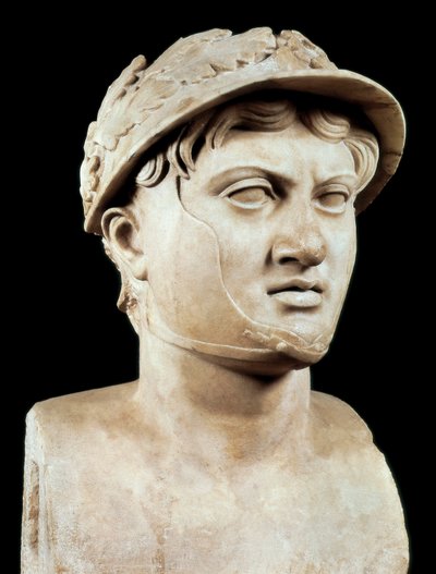 Roomalainen taide: Pyrrhoksen rintakuva 1. (319-272 eKr.) (marmori) tekijältä Roman Roman