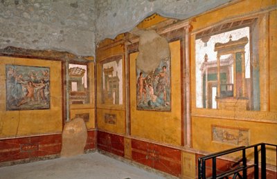 Roomalainen taide: näkymä Vettii-veljesten talon keltaiseen huoneeseen, Casa dei Vettii) tekijältä Roman Roman