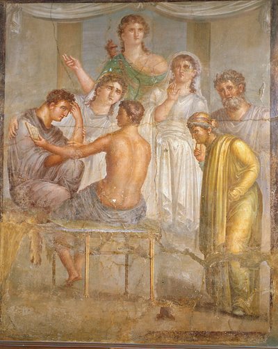 Rooman sivilisaatio. Admetus ja Alcestis, fresko Ercolanon basilikasta tekijältä Roman Roman