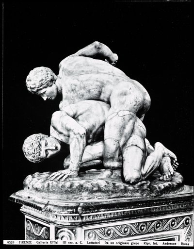 The Wrestlers, kreikkalaisen alkuperäisen 3. vuosisadalla eKr. (marmori) mukaan (m/v kuva) (katso myös 31428 tekijältä Roman Roman