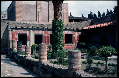 Atriumin talon puutarha mosaiikissa, 5. vuosisadalla eKr. - 1. vuosisadalla jKr tekijältä Roman Roman