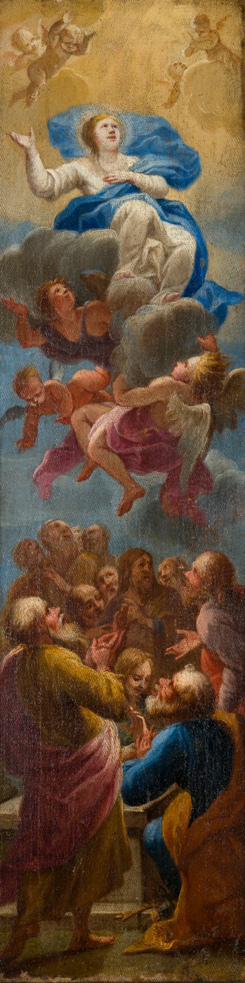 Neitsyt taivaaseenastuminen, n. 1650-1750 (öljy kankaalle) tekijältä Roman School