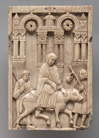 Muistolaatta: Matka Betlehemiin, n. 1100-1120 tekijältä Romanesque