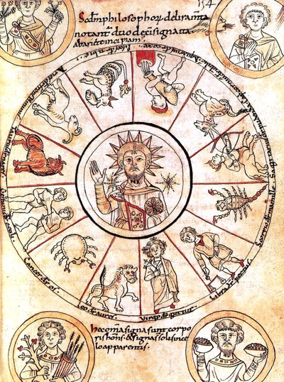 Aurinko horoskooppimerkkien ympäröimänä tekijältä Romanesque