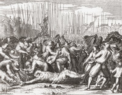 De Wittin veljesten murha. (painettu) tekijältä Romeyn de (after) Hooghe