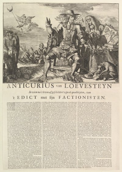 Anticurius van Loevesteyn.n.d. tekijältä Romeyn de Hooghe