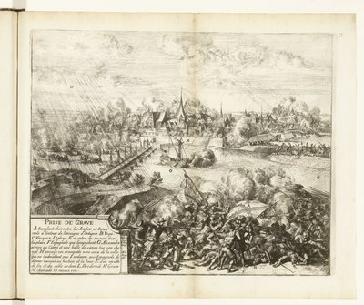 Beleg en inname van Grave, 1586 Tallennus (nimi esineessä) Flanderin sodat (sarjan nimi) tekijältä Romeyn de Hooghe