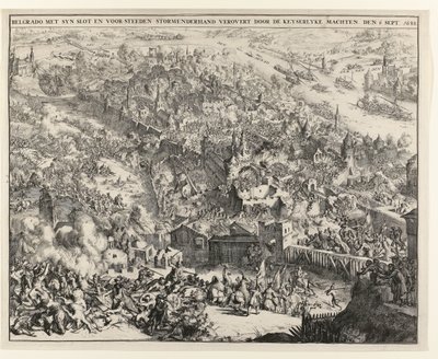 Baijerin vaaliruhtinas Maximilian Emanuel valloitti Belgradin 6. syyskuuta 1688 tekijältä Romeyn de Hooghe