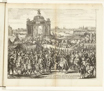 Farnesen juhlallinen sisääntulo Pariisin helpotuksen jälkeen, 1590 Festes triomphales que Paris fit à Alexandre Farnese pour l