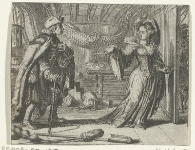 Illustratie voor Vanhojen miesten kalenteri sopii Fontainen tarinoihin ja novelleihin tekijältä Romeyn de Hooghe