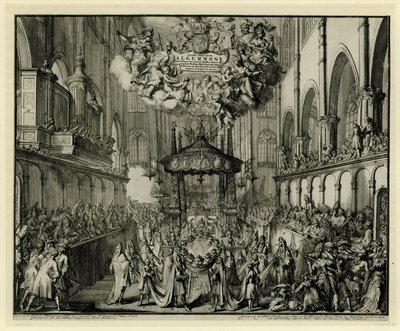 Westminster Abbeyn kuoro ja kuningattaren hautajaiset, 1695 Westmunster Abdyen In