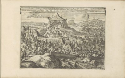 Optocht van Abessijn Abyssinien op Tight / Marche des Abissins (otsikko esineessä) Itä- ja Länsi-Intia ja muut paikat (sarjan nimi) tekijältä Romeyn de Hooghe