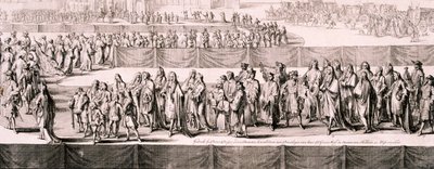 Kuningatar Mary II:n hautajaiset, Westminster Abbey, Lontoo, 1695 tekijältä Romeyn de Hooghe