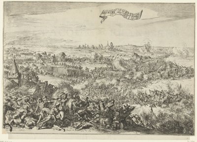 Seneffen taistelu, 1674 Näkijä raivoissaan Attacque muuttuu Batailleksi Geallien armeijoiden välillä. en der Fransen (otsikko esineessä) Kuvaus Furious Attacque der Franssenista, Liittoutuneiden armeijan matkatavaroista: Muuttuu sc:ksi tekijältä Romeyn de Hooghe