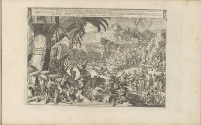 Spaanse wreedheden Länsi-Intiassa Spaensche Tyrannyen in de Westindies / Espanjalaisten tyrannia Länsi-Intiassa (otsikko esineessä) Itä- ja Länsi-Intia ja muut paikat (sarjan nimi) tekijältä Romeyn de Hooghe