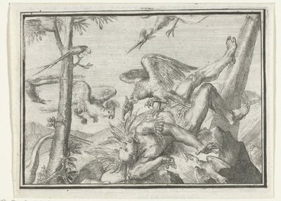 Pamfletin otsikkosivu: De Geplukte Tapoeijer, 1702 De Plukte Tapoeijer (otsikko esineessä) Esopus in Europe (sarjan nimi) tekijältä Romeyn de Hooghe
