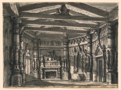 Lavastus, Gothic Hallin sisustus tekijältä Romolo Achille Liverani