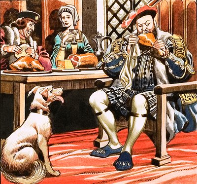 Kuningas Henrik VIII syö tekijältä Ron Embleton