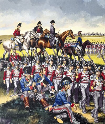 Wellingtonin herttua (1769-1852) Waterloossa (guassi paperille) tekijältä Ron Embleton