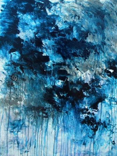 Dynamic Blue -abstrakti tekijältä Ron Halfant