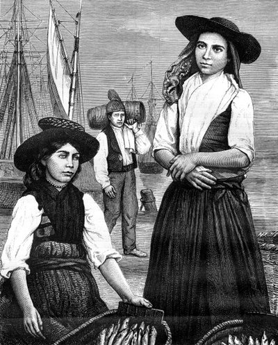 Portugalilaiset naiset, 1800-luku tekijältä Ronjat