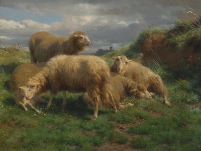 Maisema, jossa on lampaita tekijältä Rosa Bonheur