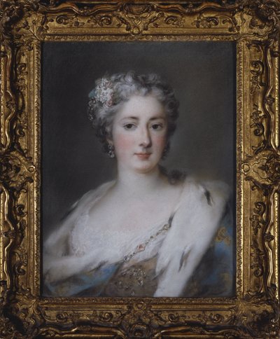 Naisen muotokuva hermeliviittaisessa viittassa tekijältä Rosalba Giovanna Carriera