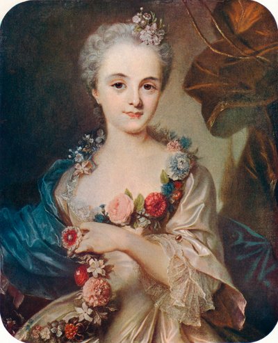 Lady Marquise de Pompadourin muotokuva, 1700-luku, 1906 tekijältä Rosalba Zuanna Carriera