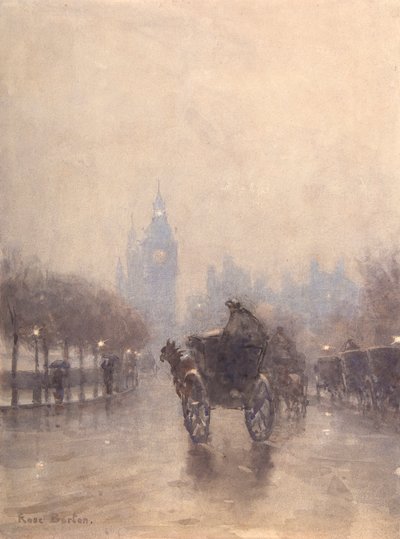 Victoria Embankment (akvarelli) tekijältä Rose Maynard Barton