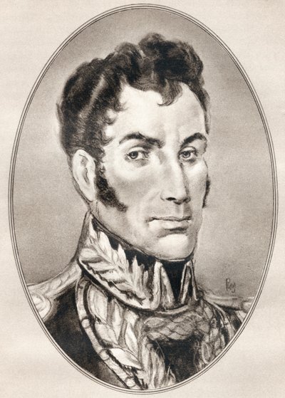 Simon Jose Antonio de la Santísima Trinidad Bolivar Palacios Ponte y Blanco, elokuvasta Living Biographies of Famous Men. tekijältä Ross Gordon