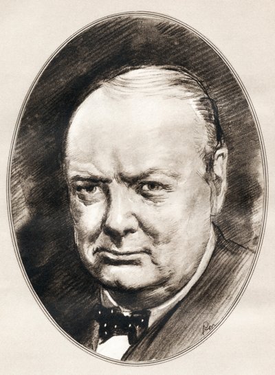 Sir Winston Leonard Spencer-Churchill, elokuvasta Living Biographies of Famous Men. tekijältä Ross Gordon