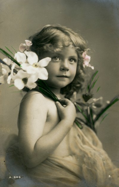 Tyttö, v1911. tekijältä Rotary Photo