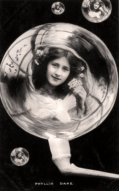Phyllis Dare 1890-1975, englantilainen näyttelijä, 1907. tekijältä Rotary Photo