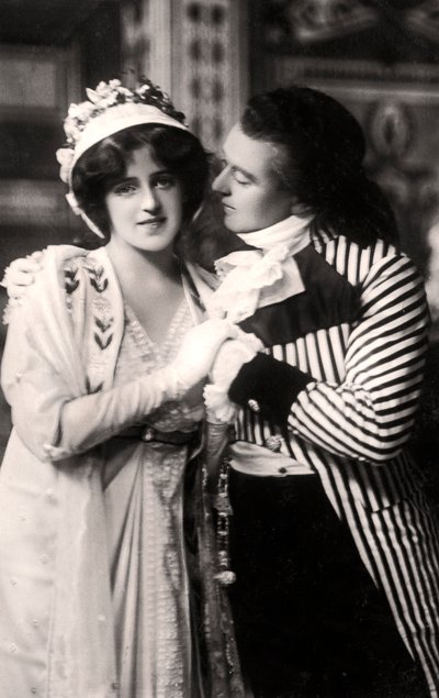 Robert Evett 1874-1949 ja Denise Orme 1885-1960 Merveilleuses, 1900-luvun alussa. tekijältä Rotary Photo